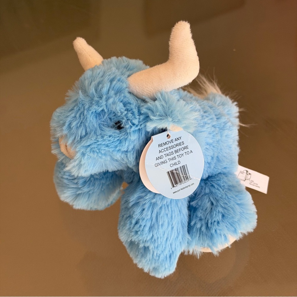 PURRFECTION by MJC 8" Blue Bull Plush Stuffed Animal Toy NWT 90s Vintage - Picture 2 of 13